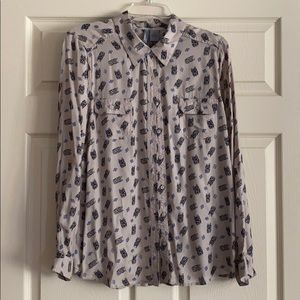 New Directions Weekend button up blouse